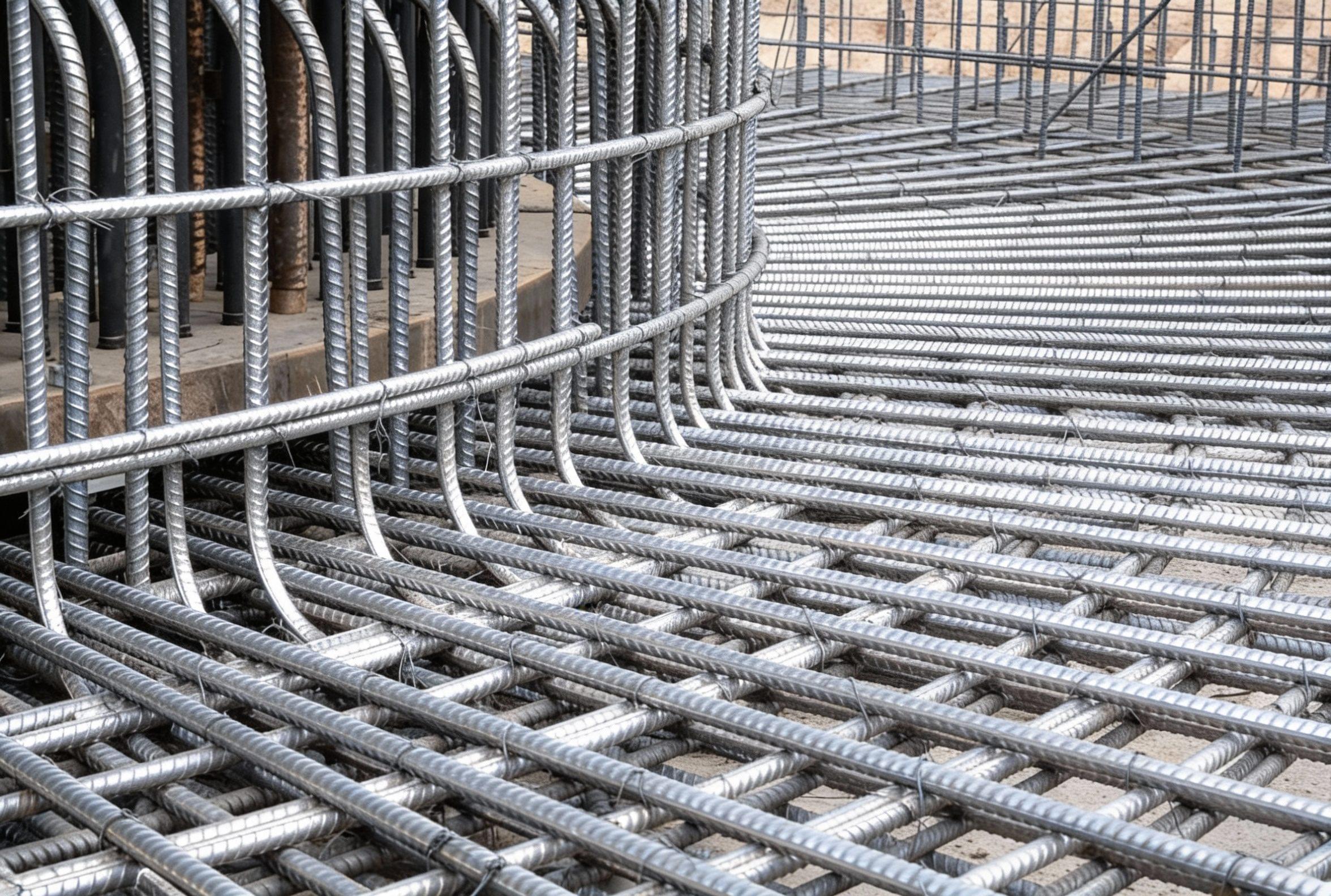 Tarmal Steel PowerSteel TMT bars at construction site - high-strength ribbed reinforcement steel bars used in concrete structures across Kenya East Africa for buildings, bridges and infrastructure