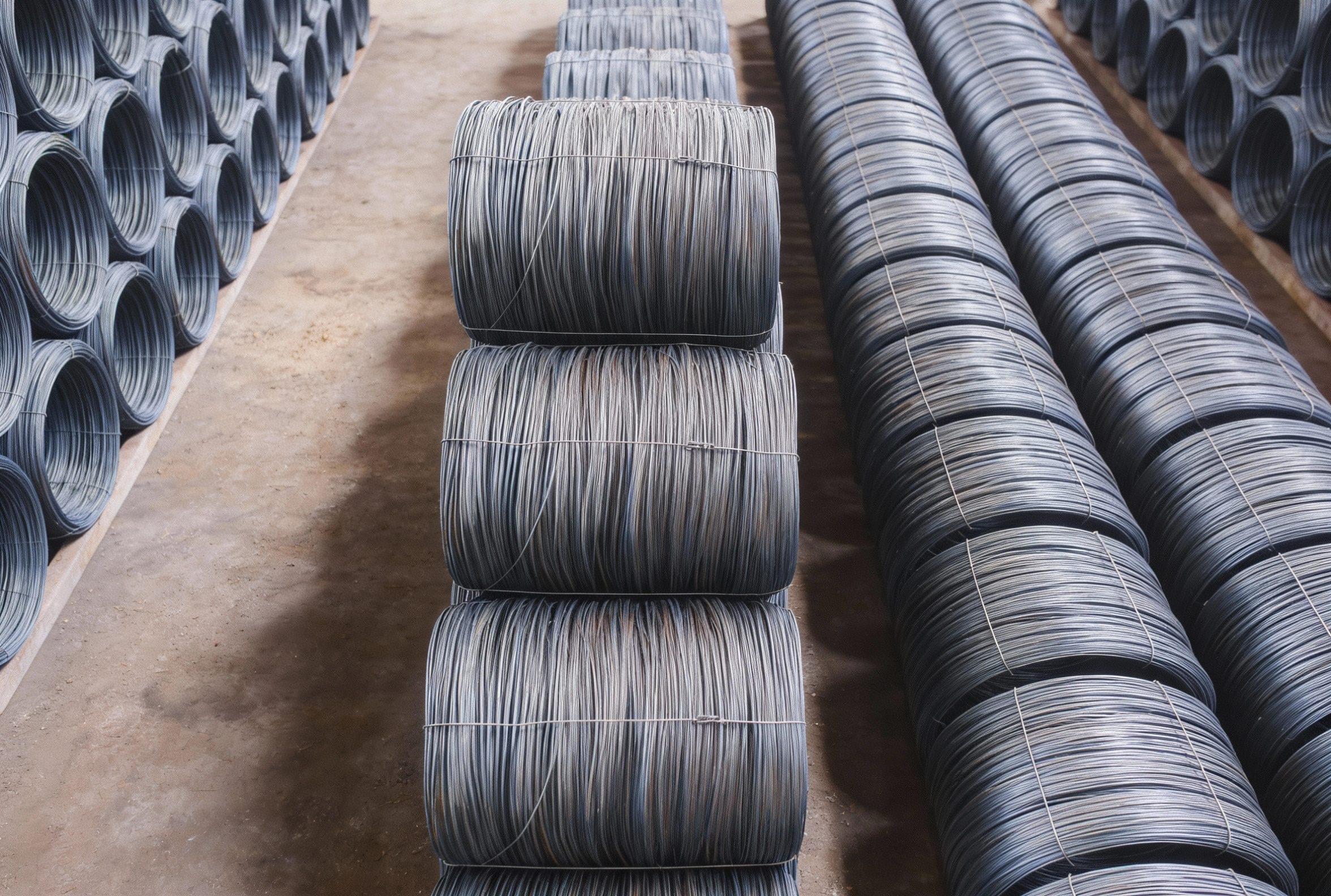Tarmal Steel Farasi wire products warehouse - galvanized wire coils, barbed wire, chainlink fencing and razor wire manufactured in Kenya for security, agriculture and construction in East Africa